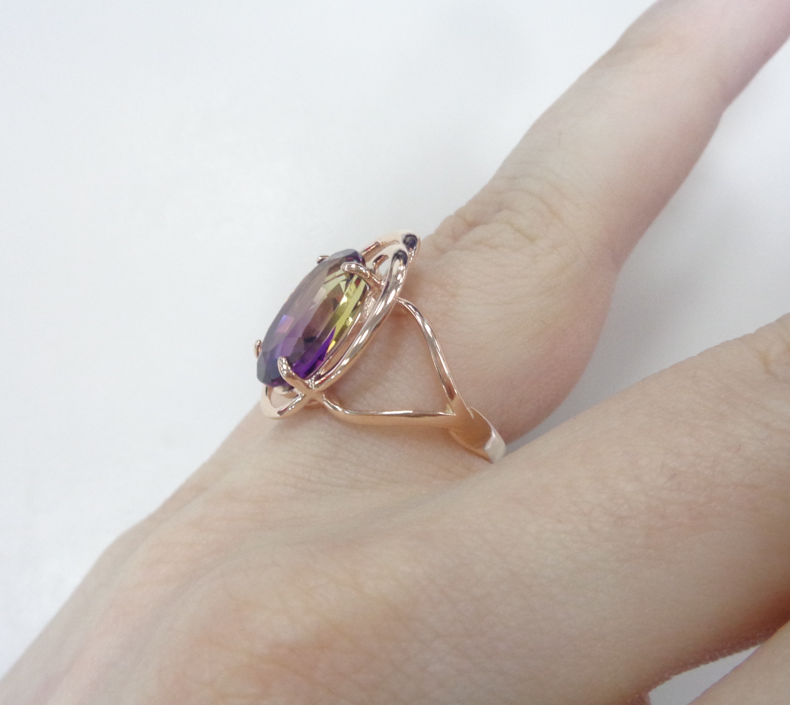 Серебряное кольцо с аметрином